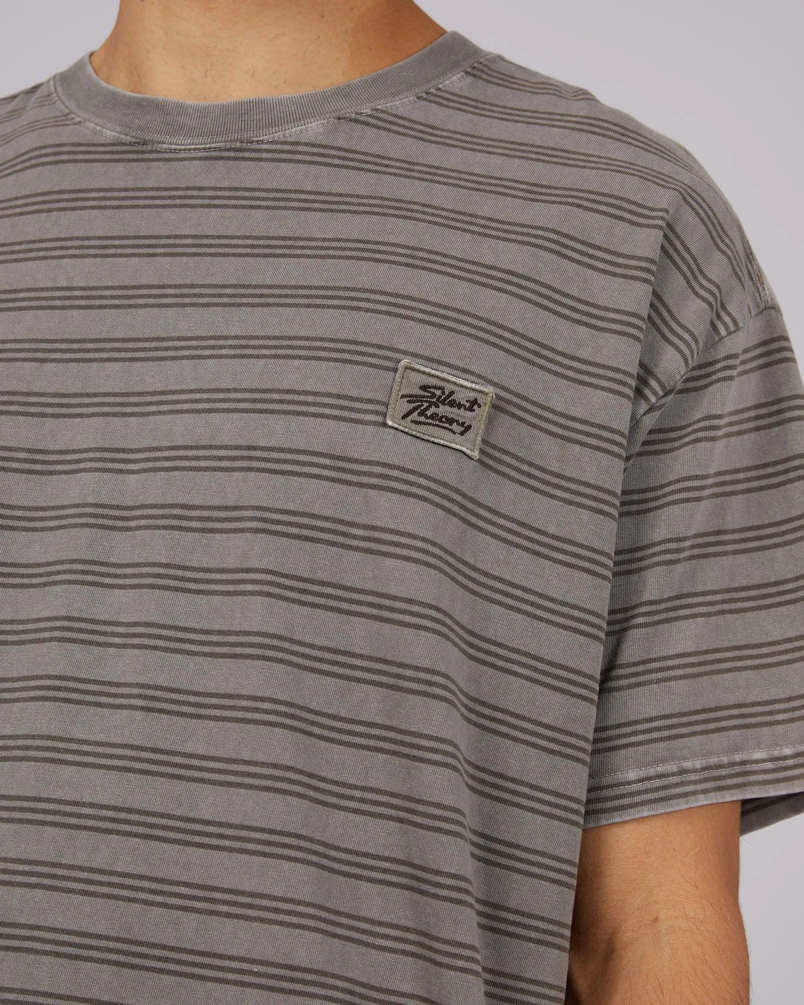 Overdyed Stripe Tee Charcoal sold by edge clothing product image thumbnail 5