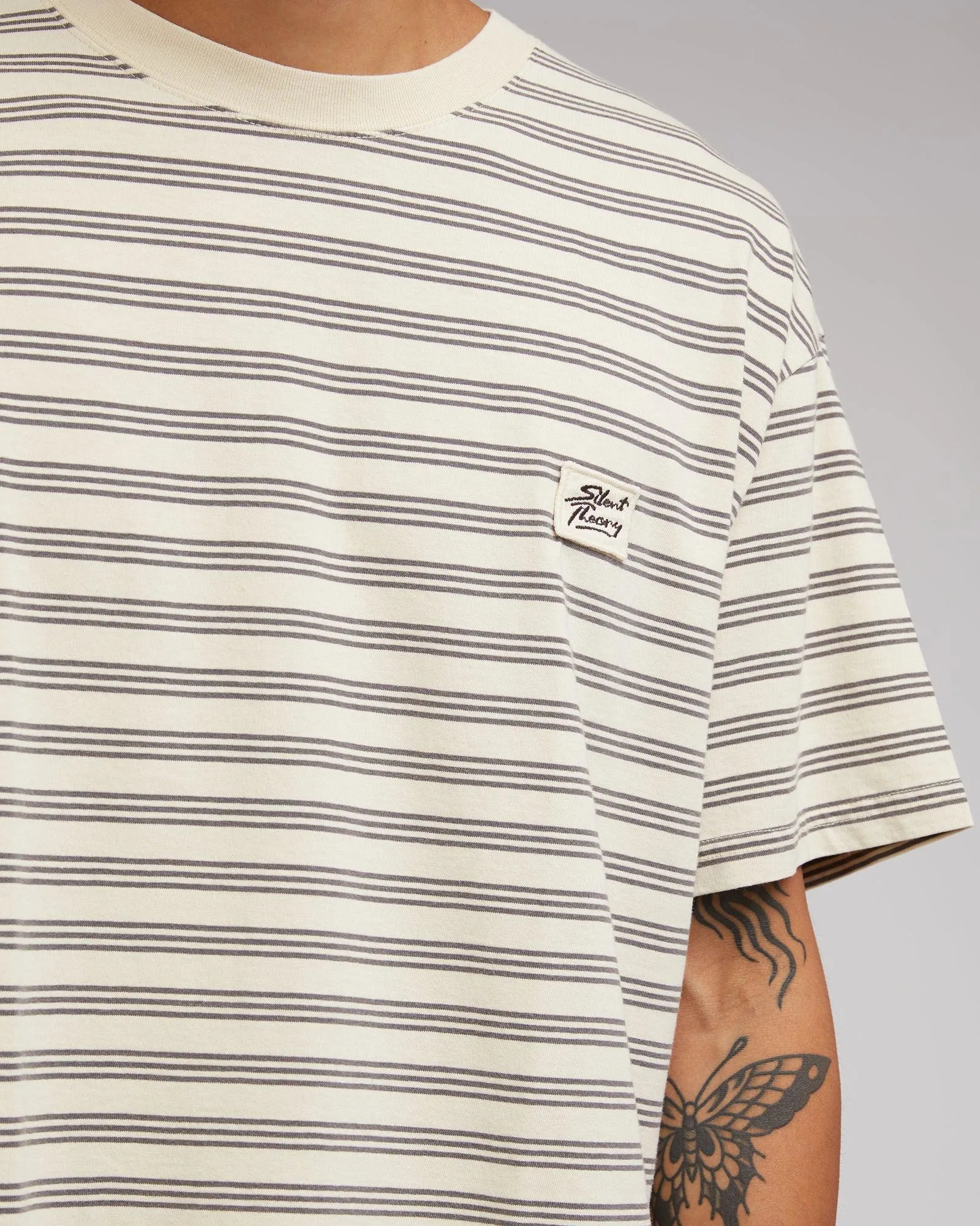 Overdyed Stripe Tee Tan sold by edge clothing product image thumbnail 5