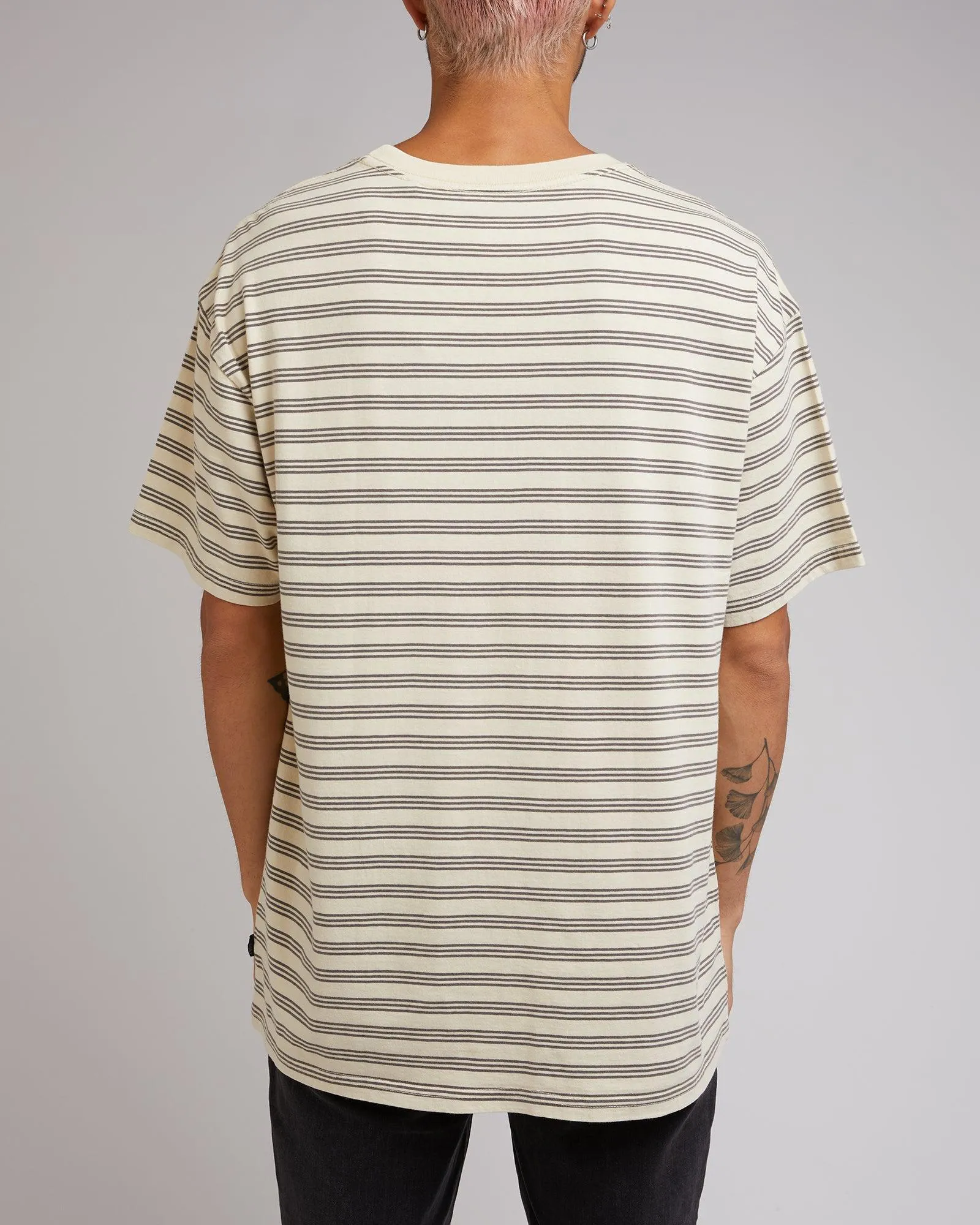 Overdyed Stripe Tee Tan sold by edge clothing product image thumbnail 3
