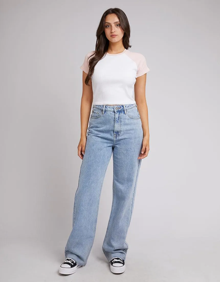 Eve Ringer Rib Tee Pale Pink sold by edge clothing product image thumbnail 2