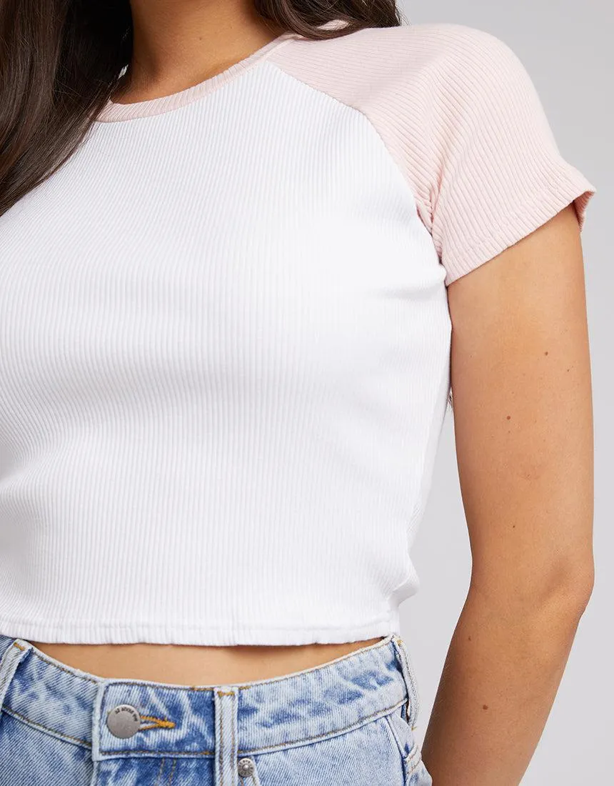 Eve Ringer Rib Tee Pale Pink sold by edge clothing product image thumbnail 4