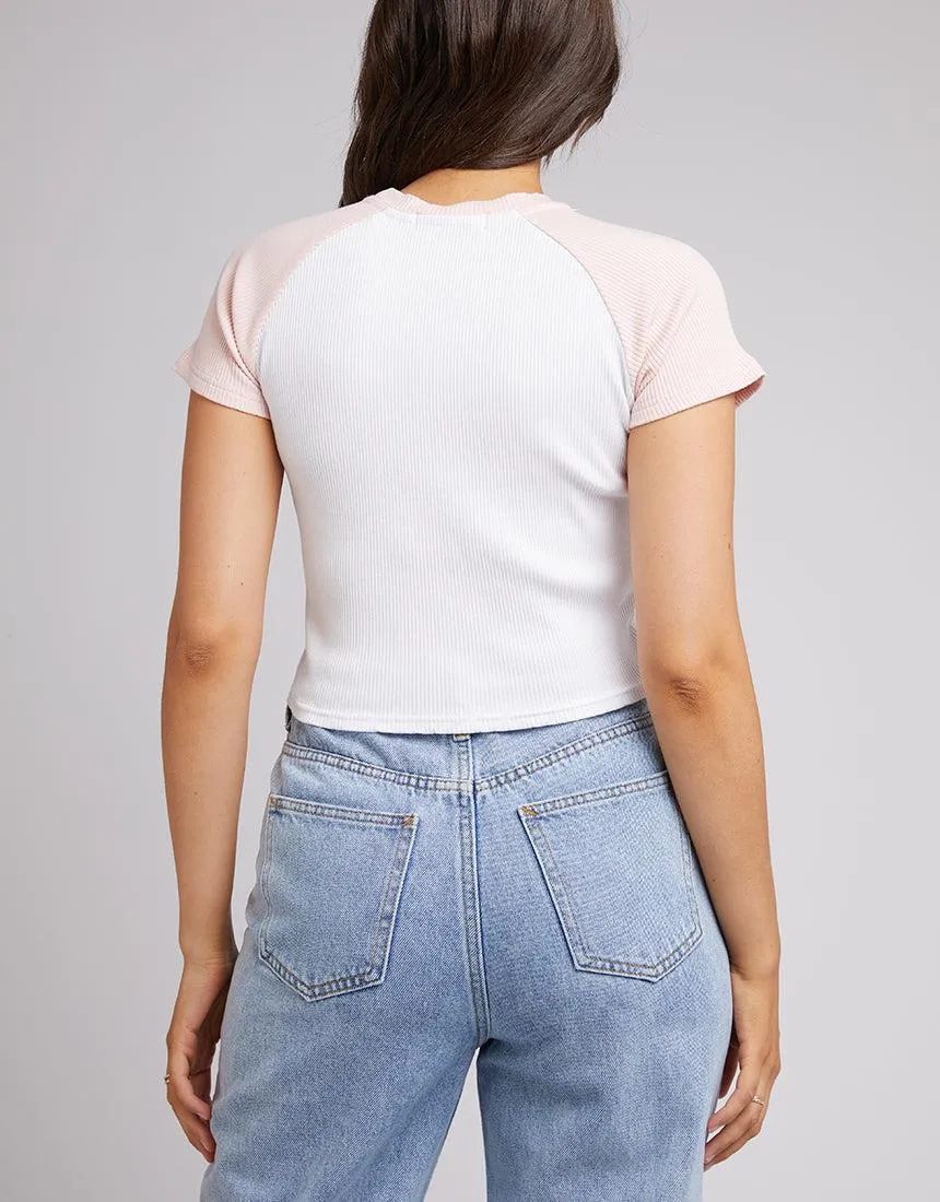 Eve Ringer Rib Tee Pale Pink sold by edge clothing product image thumbnail 3