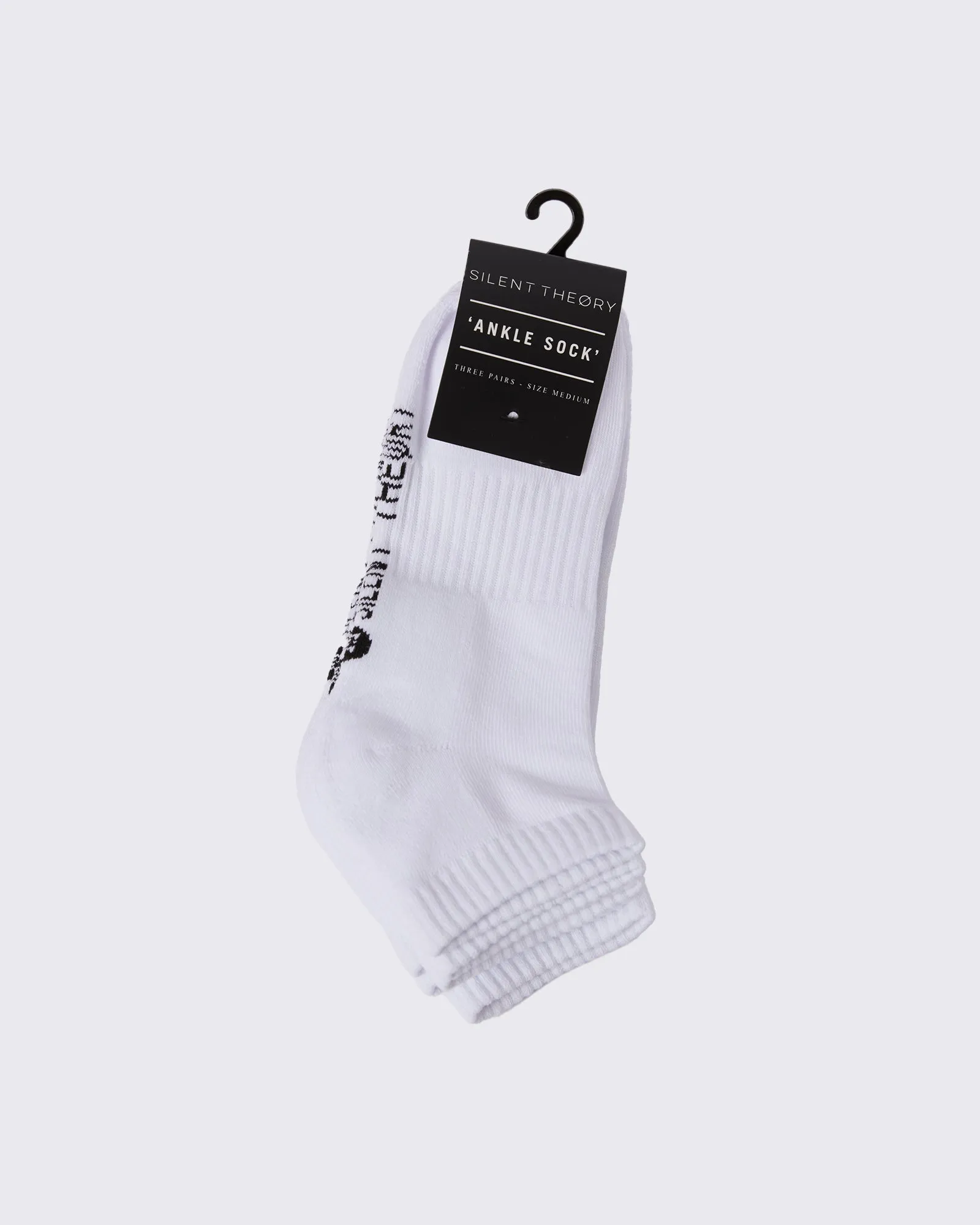 3 Pack Ankle Sock White sold by edge clothing