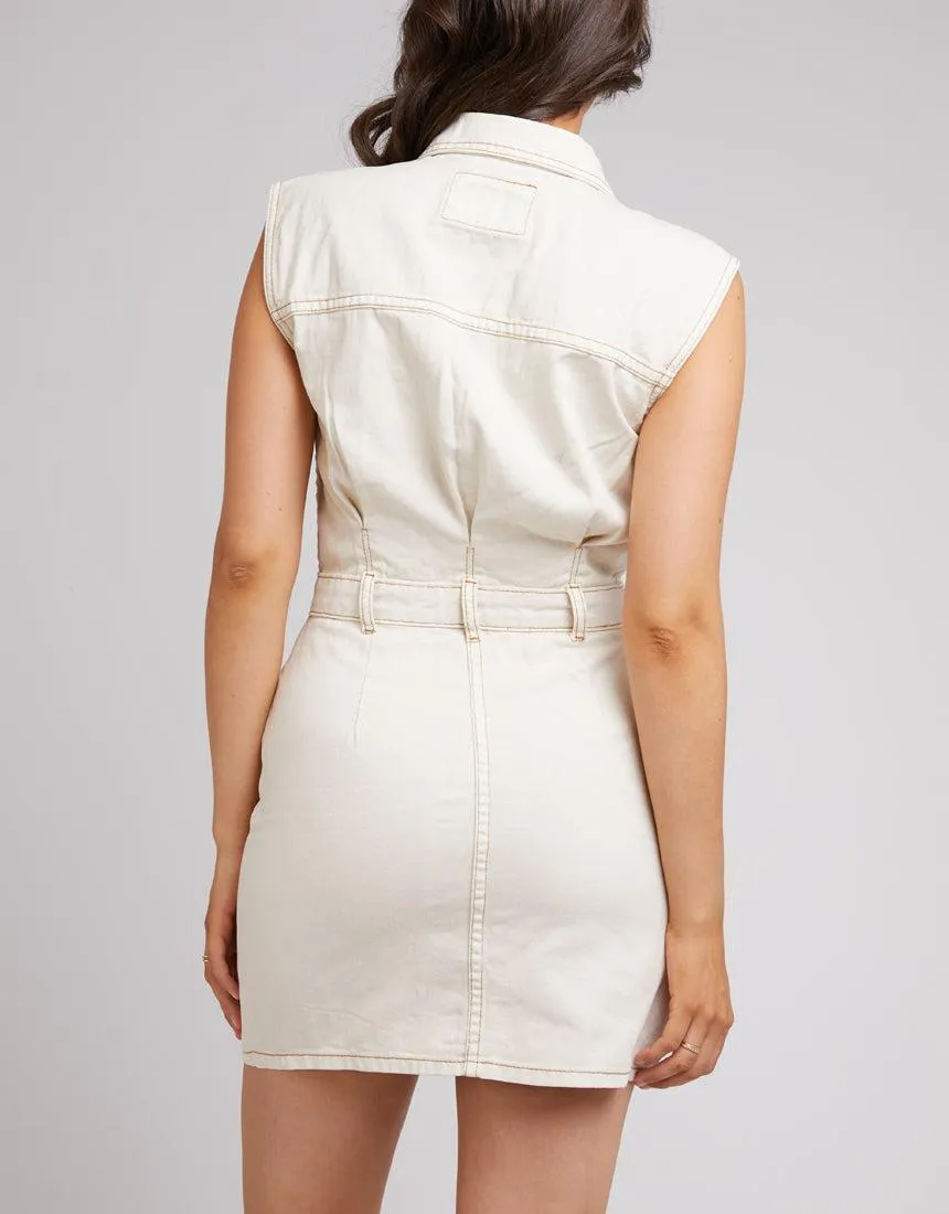 Kennedy Denim Mini Dress Ecru sold by edge clothing product image thumbnail 3