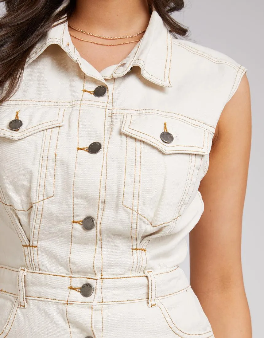 Kennedy Denim Mini Dress Ecru sold by edge clothing product image thumbnail 5