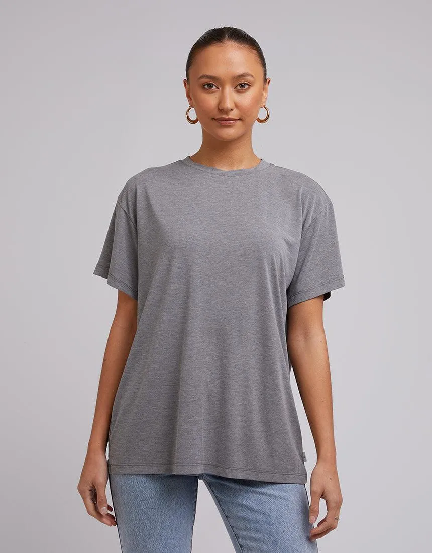 Harper Tee Grey Marle sold by edge clothing