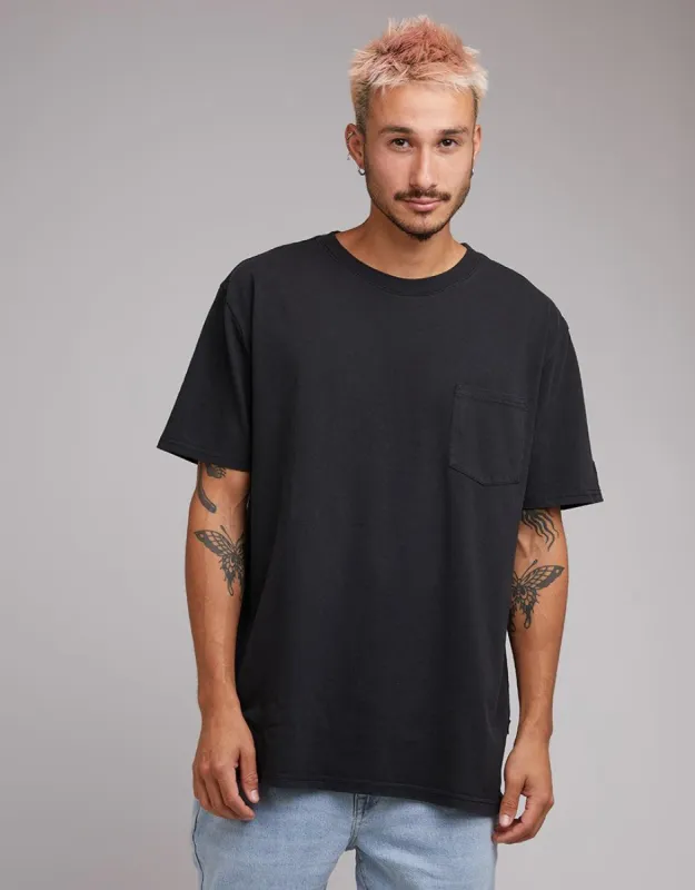 Surplus Pocket Tee Washed Black sold by edge clothing