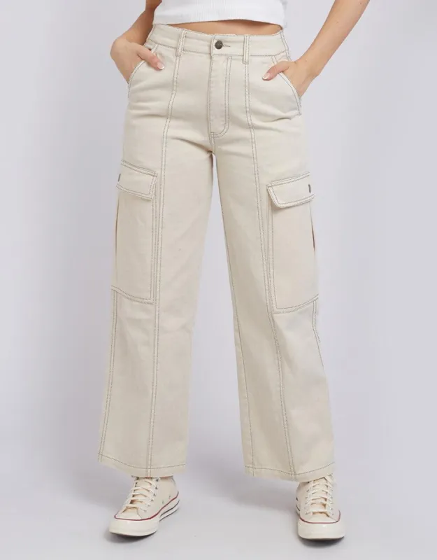 Stevie Cargo Pant Natural sold by edge clothing