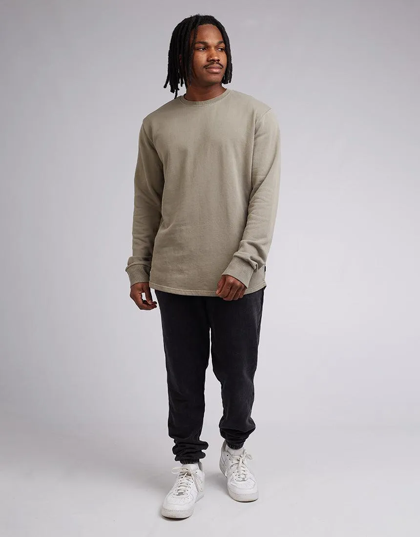 Curved Hem Crew Khaki sold by edge clothing product image thumbnail 2