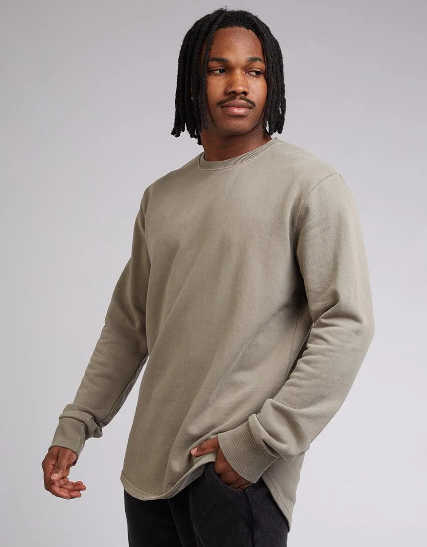 Curved Hem Crew Khaki sold by edge clothing product image thumbnail 4
