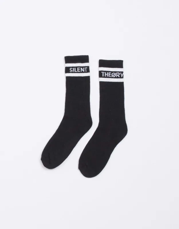 Silent Crew Socks 3 Pack Black sold by edge clothing