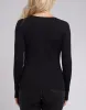 Rib Long Sleeve 3 Pack White, Black & Khaki sold by edge clothing