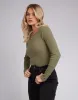 Rib Long Sleeve 3 Pack White, Black & Khaki sold by edge clothing