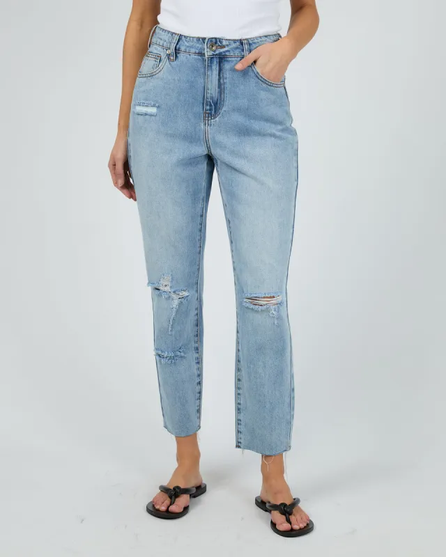 Monica Mom Jean - Destroyed Blue Destroyed Blue sold by edge clothing