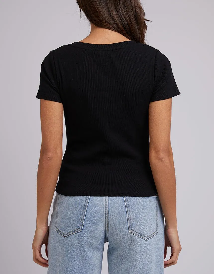 Lily V Neck Tee Black sold by edge clothing product image thumbnail 3