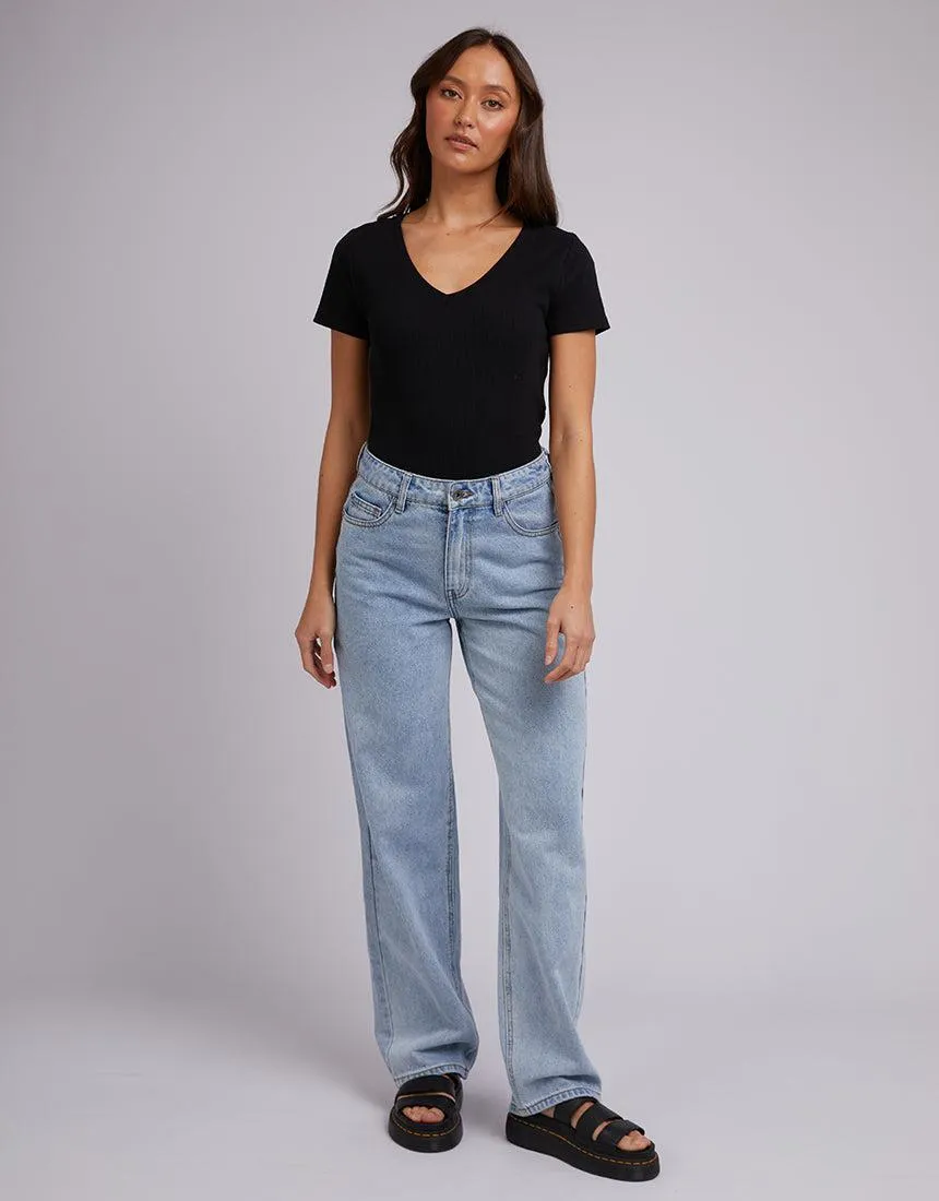 Lily V Neck Tee Black sold by edge clothing product image thumbnail 2