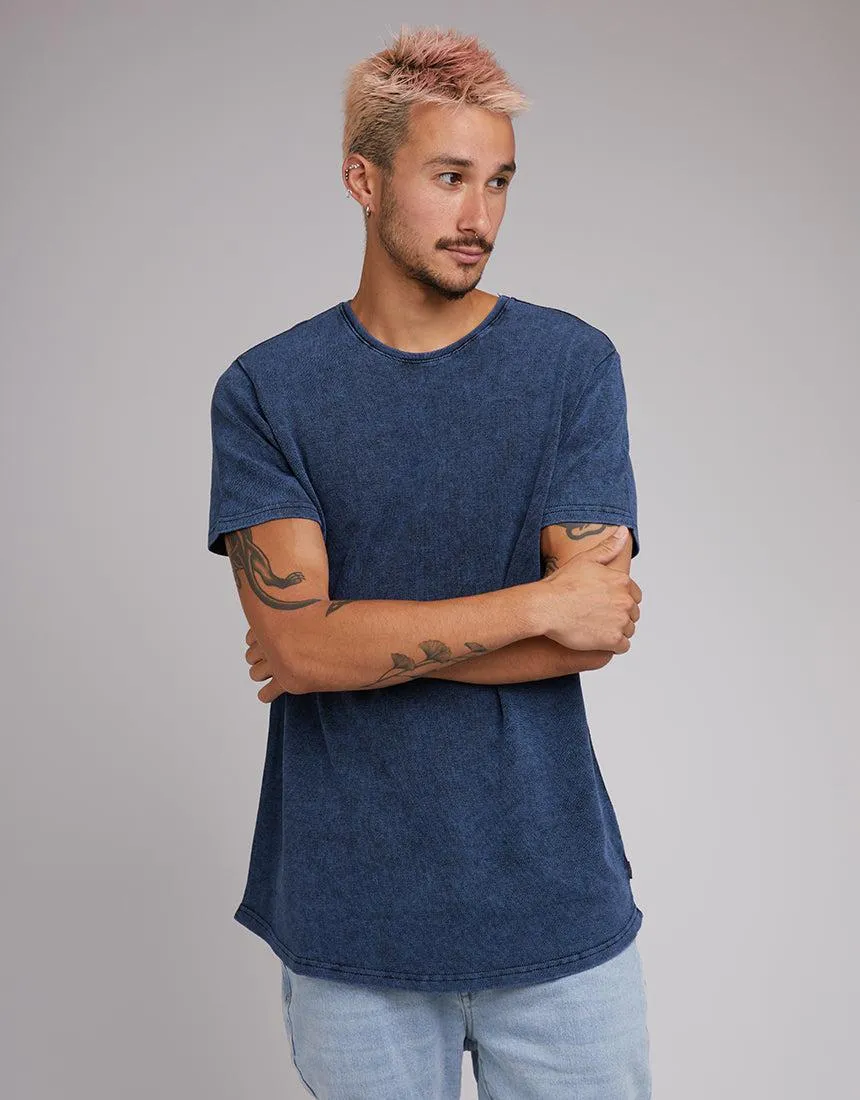 Acid Pique Tee Navy sold by edge clothing