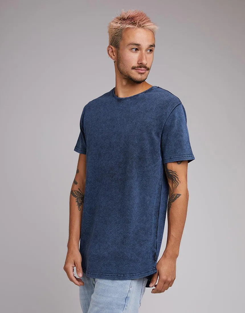 Acid Pique Tee Navy sold by edge clothing product image thumbnail 4