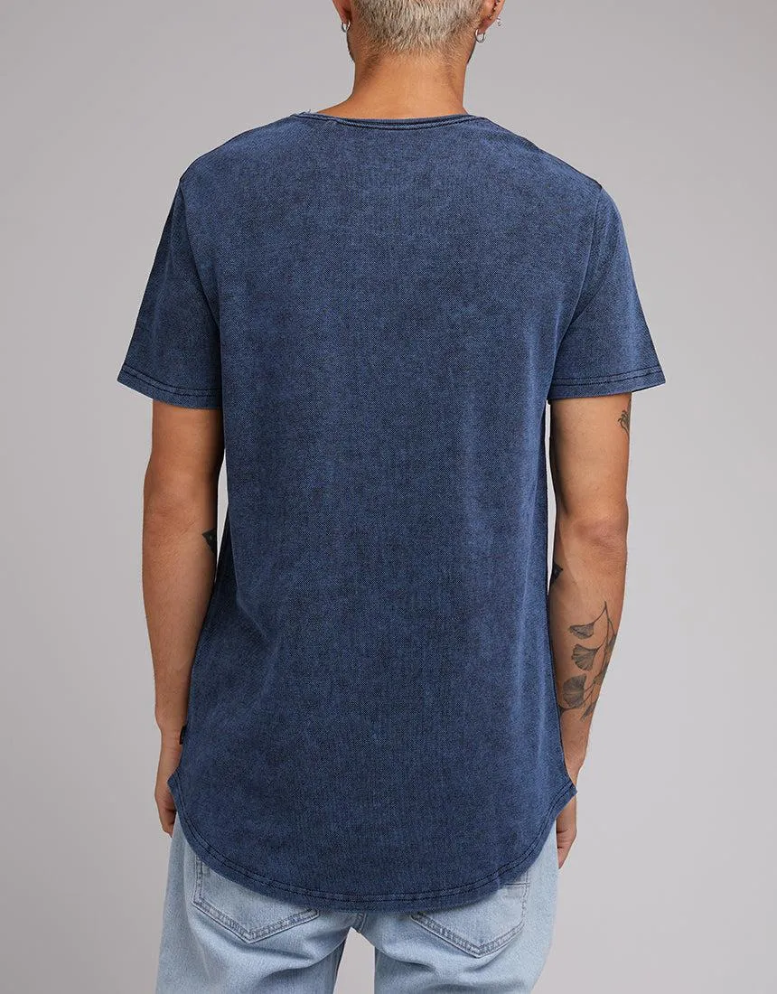 Acid Pique Tee Navy sold by edge clothing product image thumbnail 3