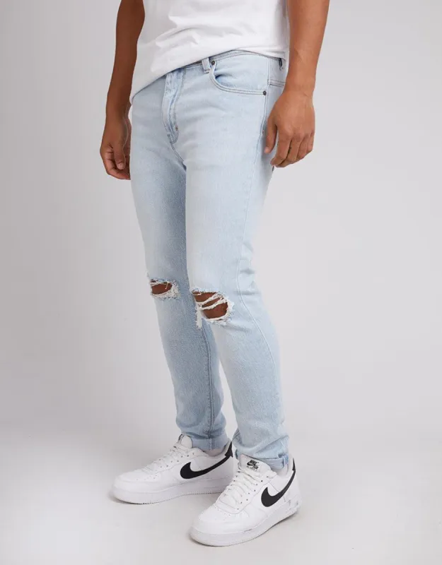 Dropped Skinny Jean Mirror Rip sold by edge clothing