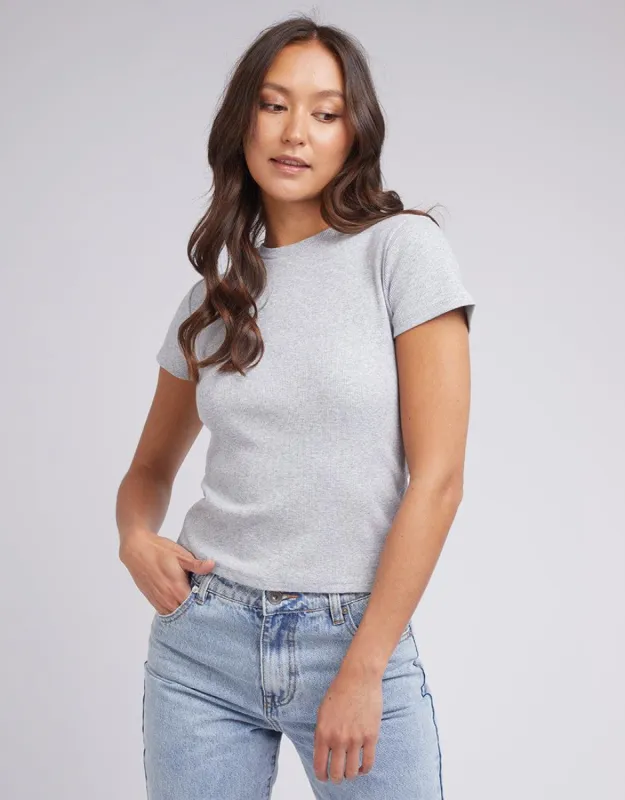 Margo Tee Grey Marle sold by edge clothing