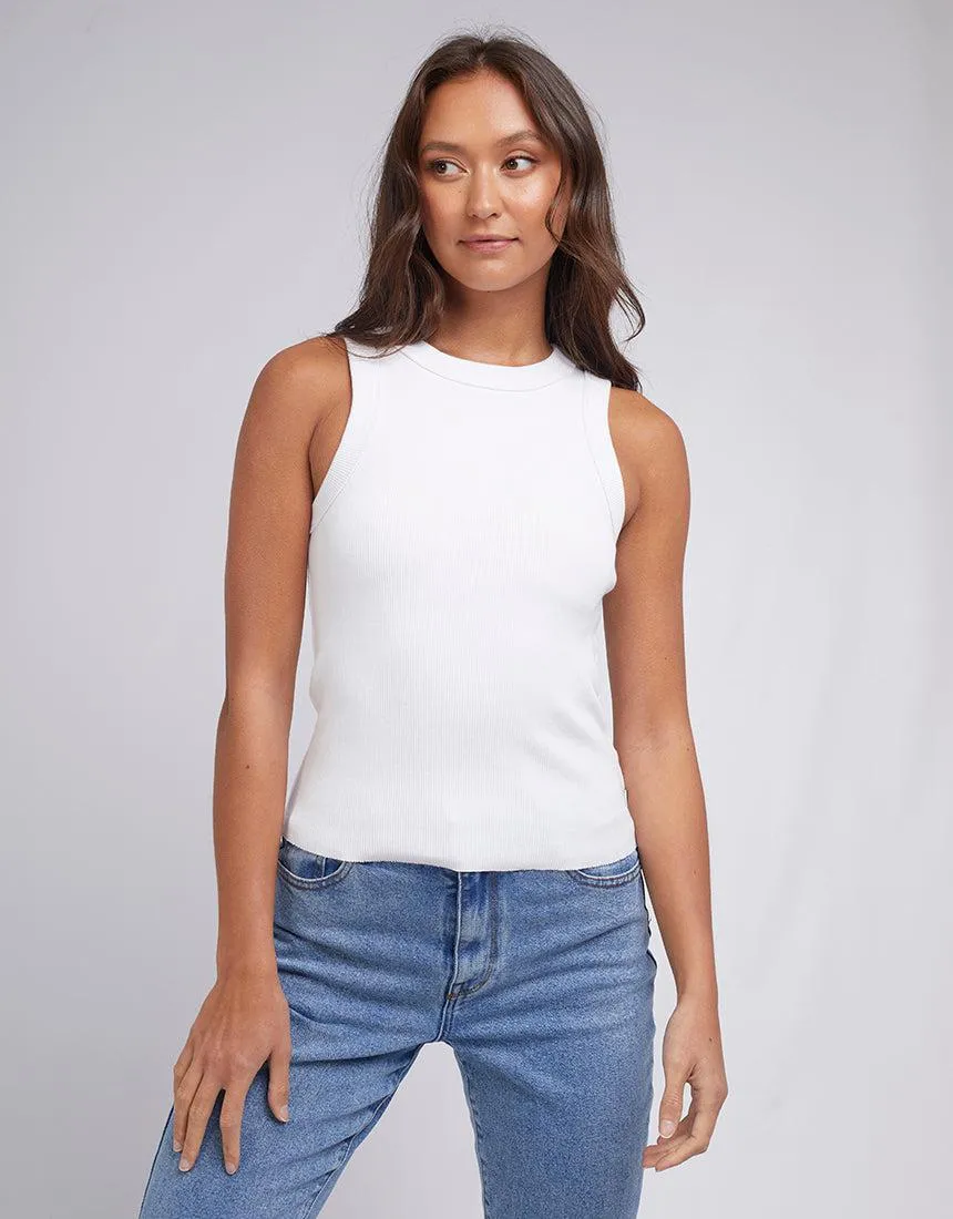 Greta Tank White sold by edge clothing