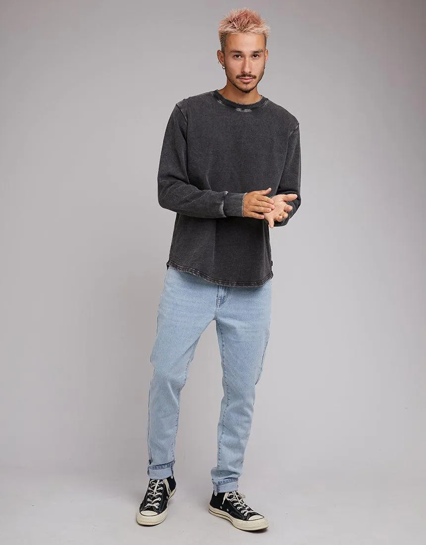 Curved Hem Crew Acid Black sold by edge clothing product image thumbnail 2