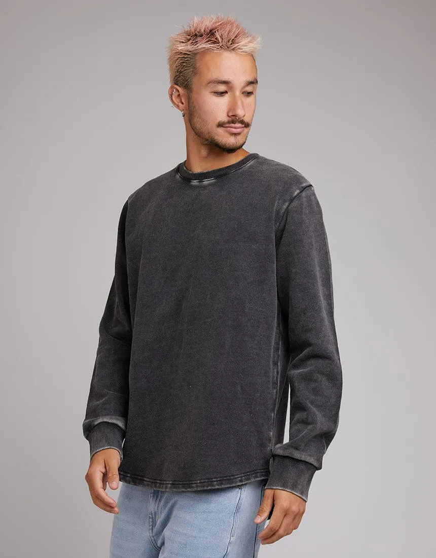 Curved Hem Crew Acid Black sold by edge clothing product image thumbnail 4