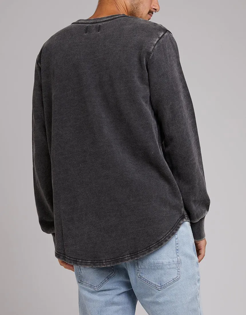 Curved Hem Crew Acid Black sold by edge clothing product image thumbnail 3