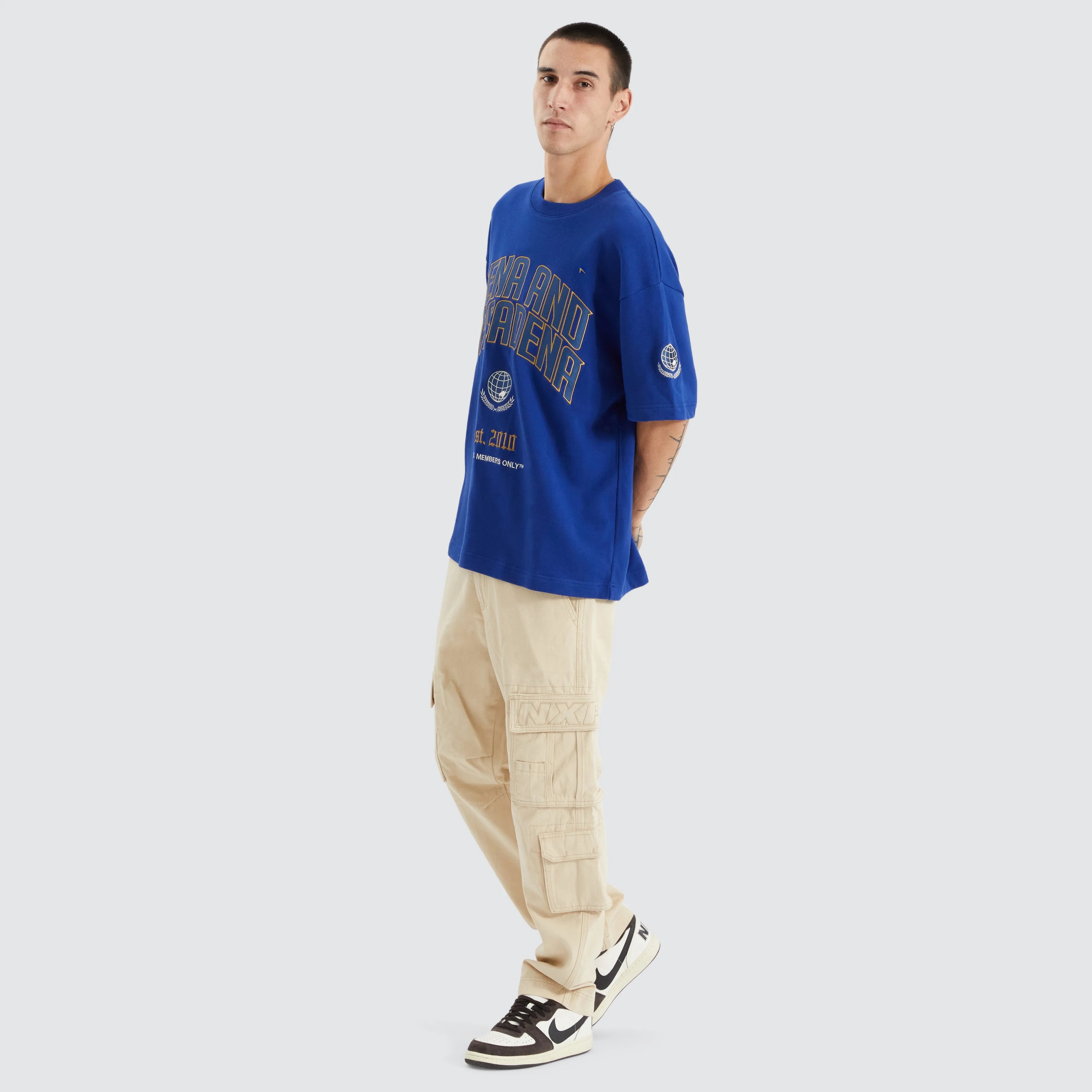 Members Heavy Loop Back Street Tee Blue sold by edge clothing product image thumbnail 2