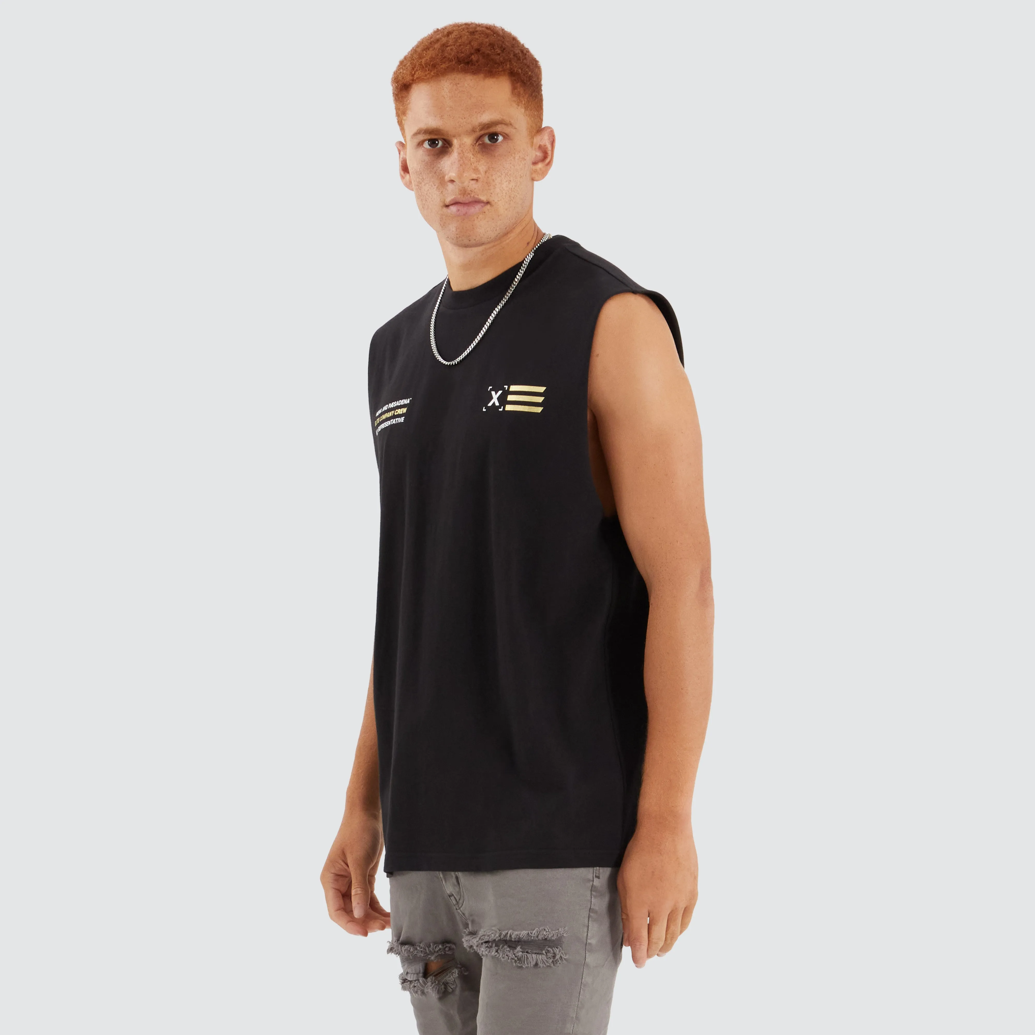 Colony Relaxed Muscle Tee Jet Black sold by edge clothing