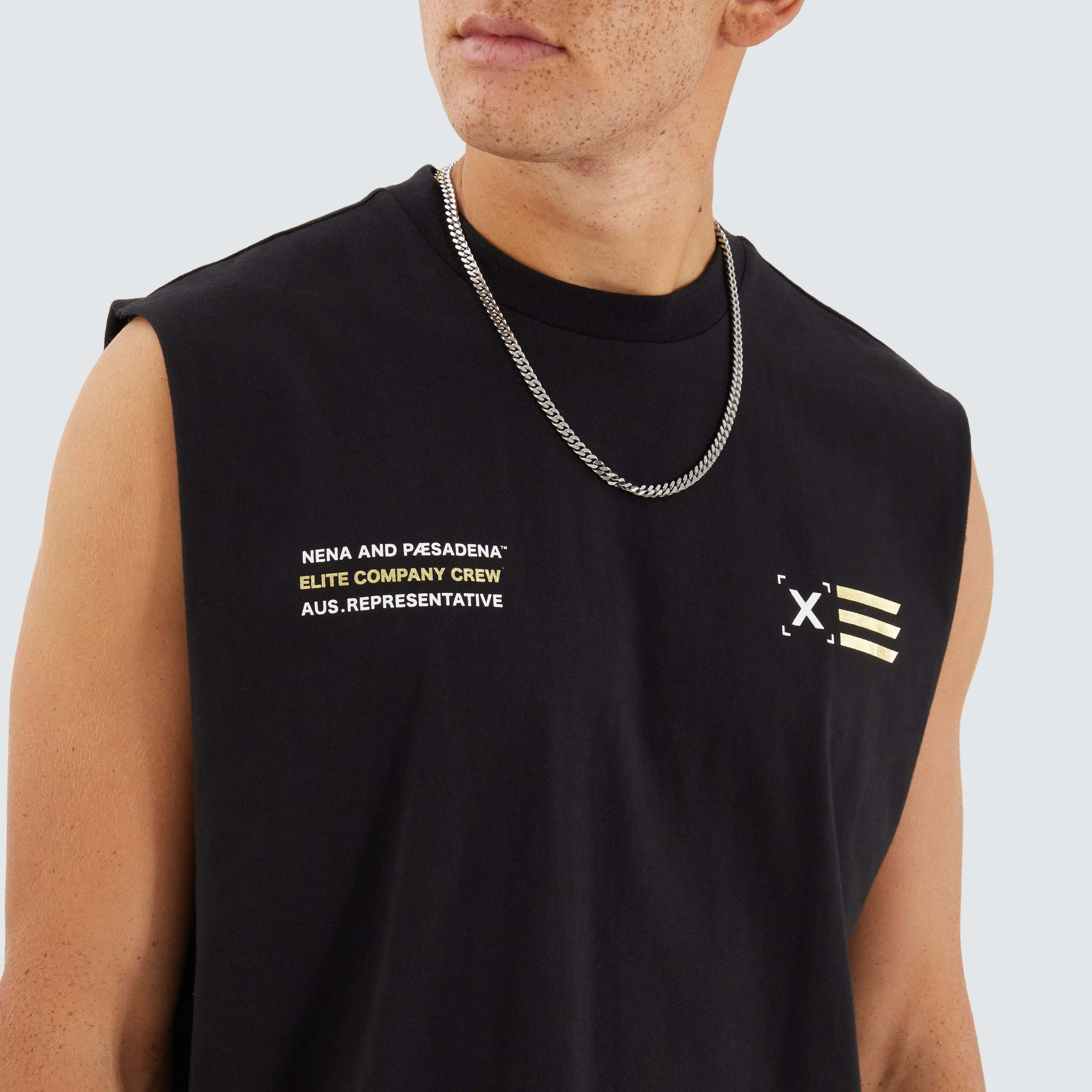 Colony Relaxed Muscle Tee Jet Black sold by edge clothing product image thumbnail 4