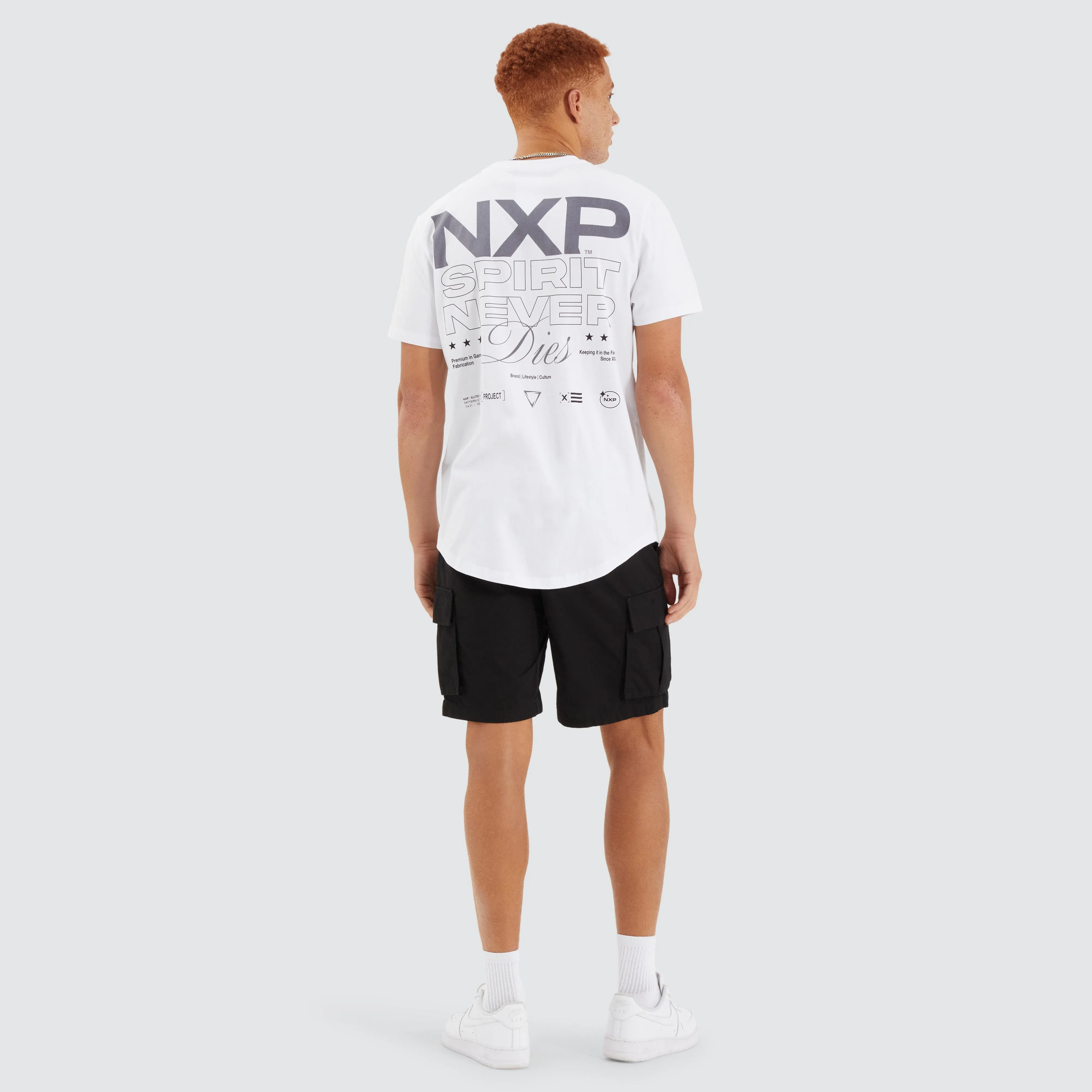 Simulation Dual Curved Tee White sold by edge clothing product image thumbnail 3
