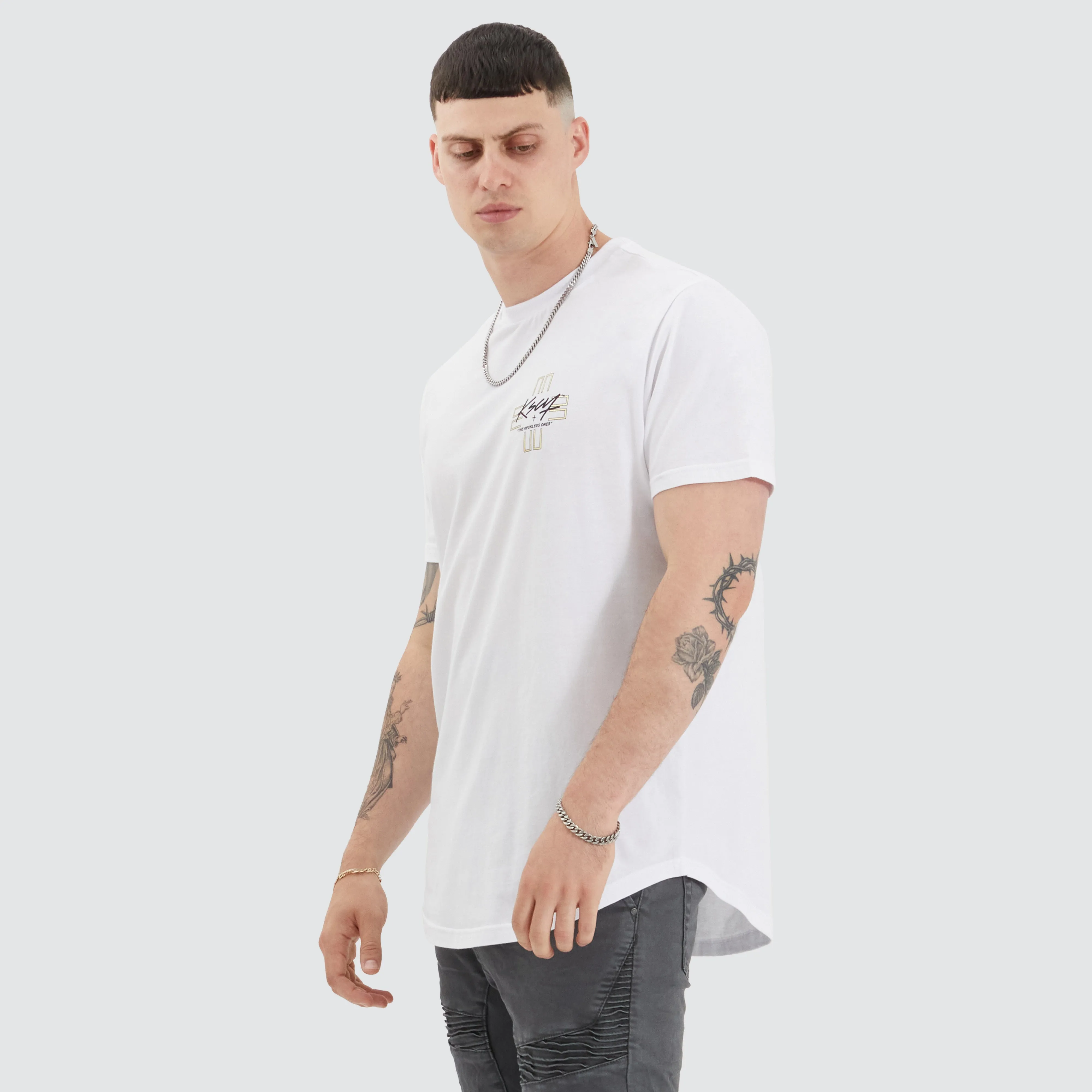 Lent Dual Curved Tee White sold by edge clothing product image thumbnail 2