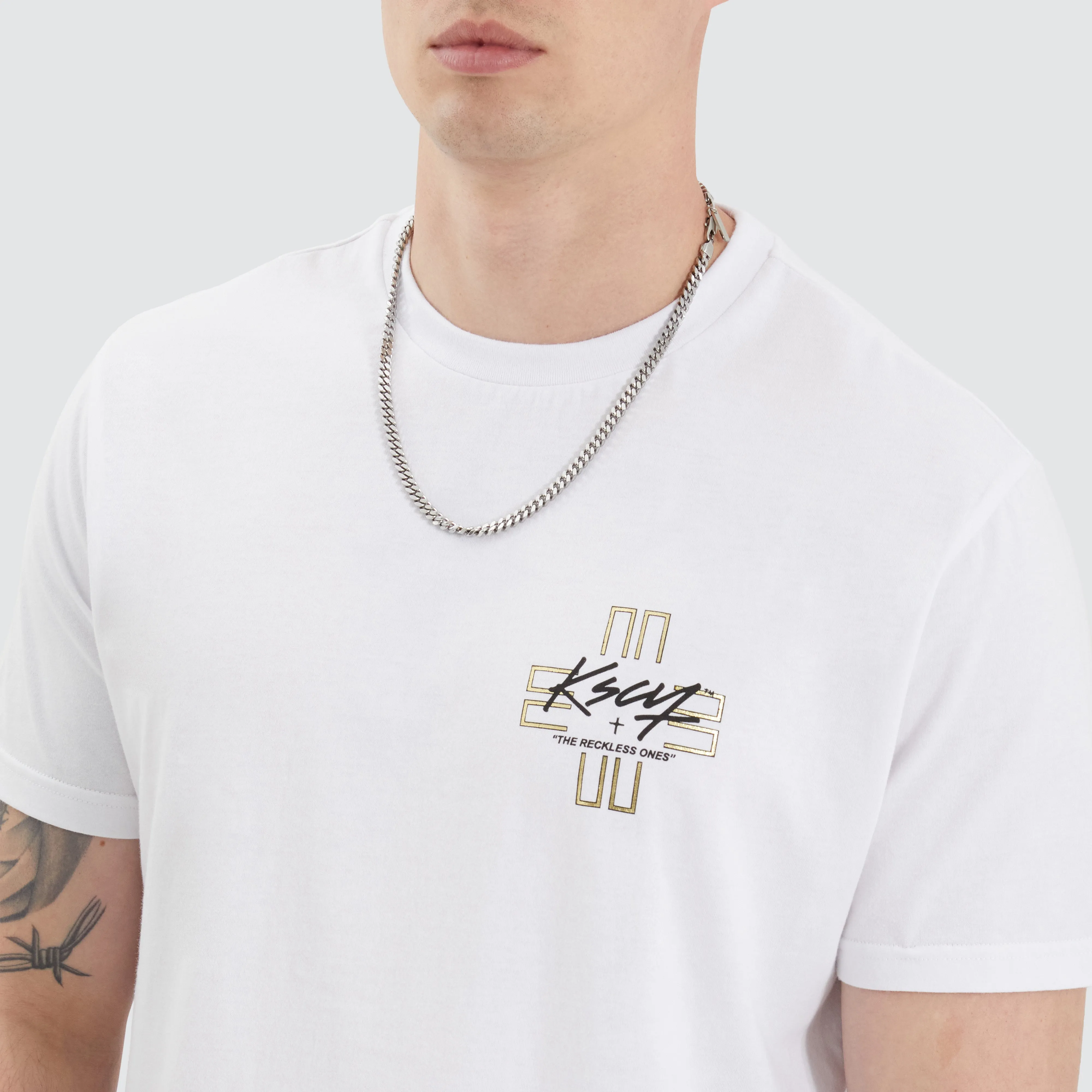 Lent Dual Curved Tee White sold by edge clothing product image thumbnail 5