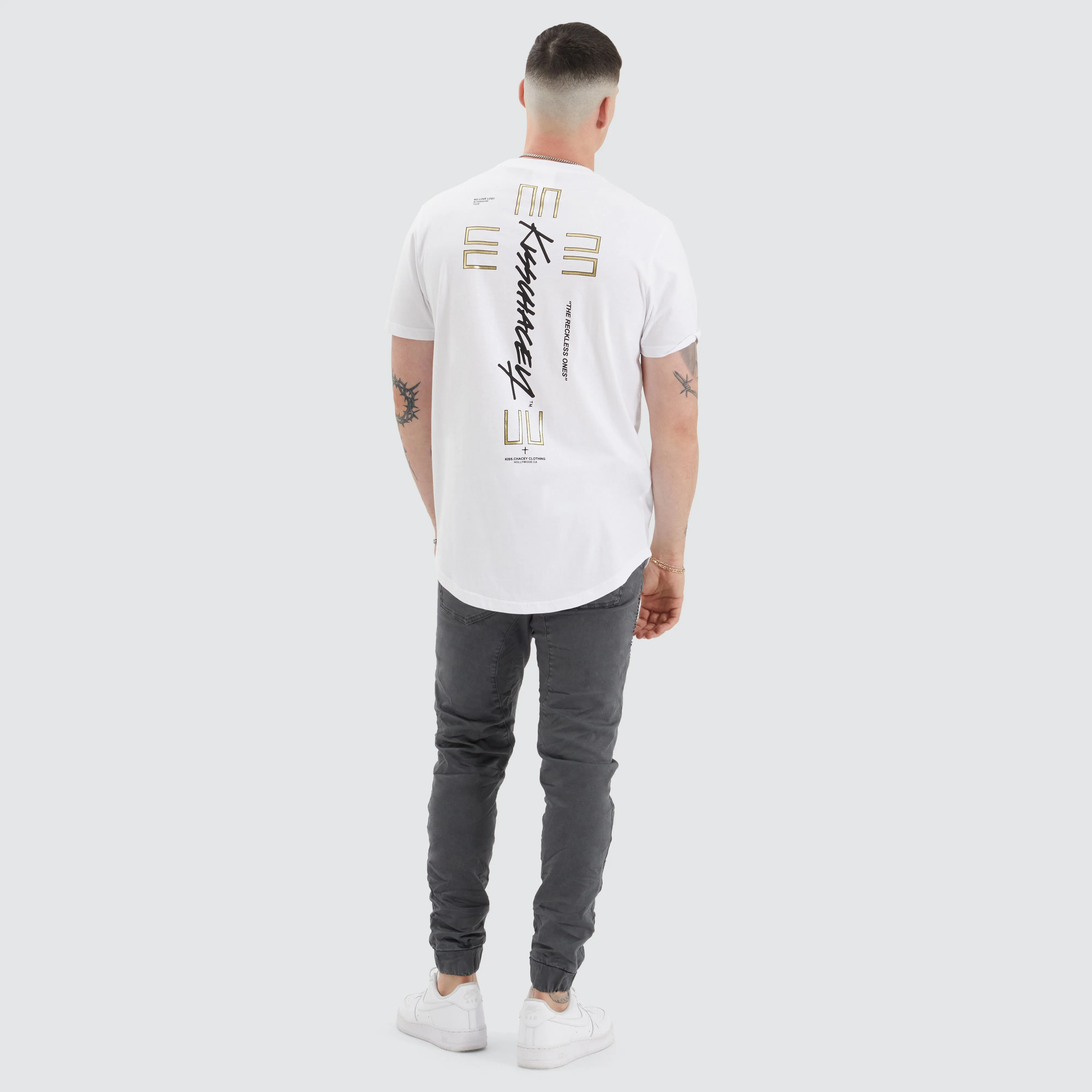 Lent Dual Curved Tee White sold by edge clothing product image thumbnail 3