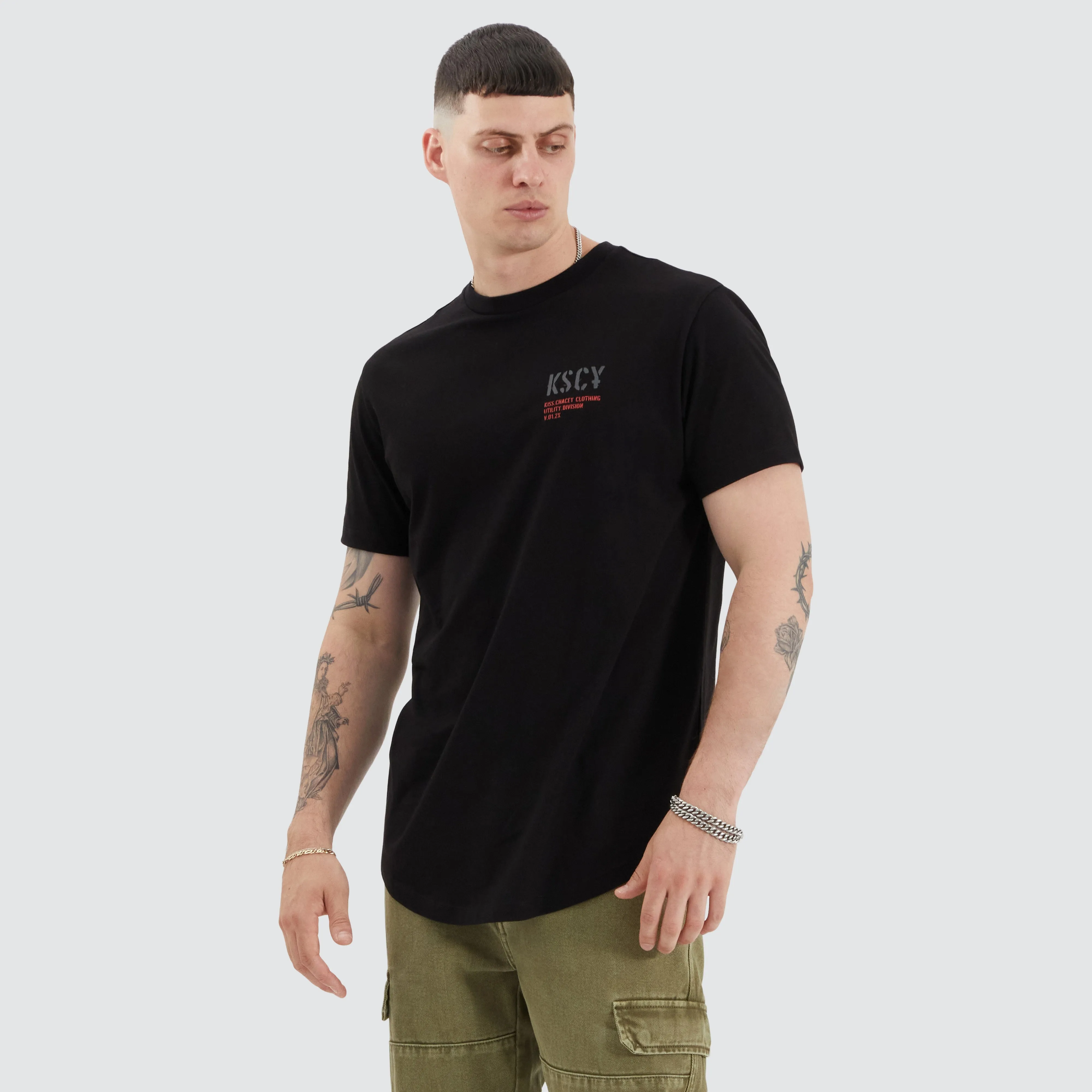 Pleso Dual Curved Tee Anthracite sold by edge clothing product image thumbnail 2
