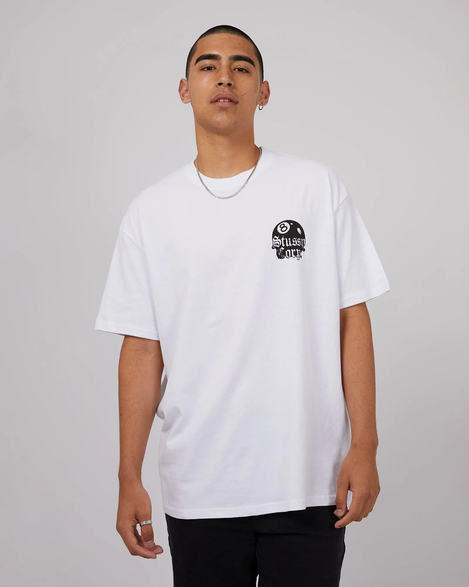 8 Ball Corp Ss Tee White sold by edge clothing