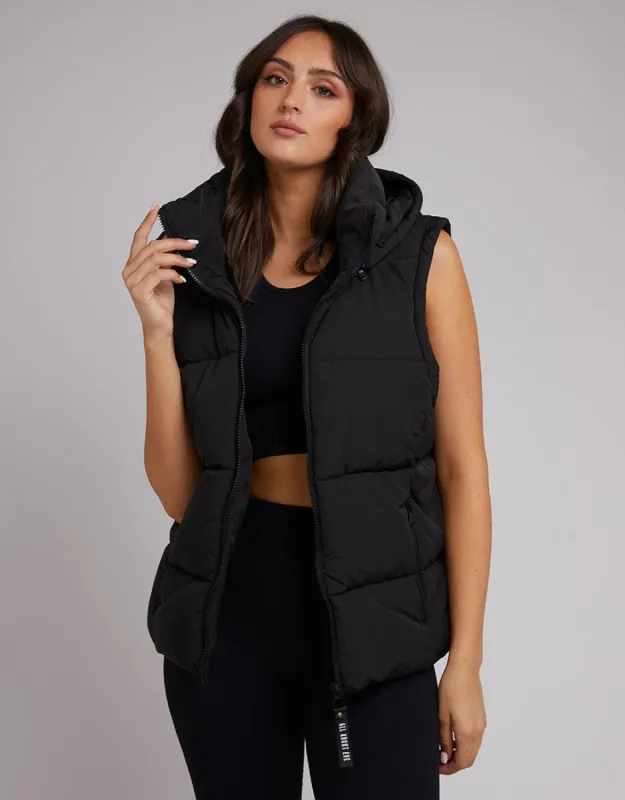 Remi Luxe Puffer Vest Black made by All About Eve