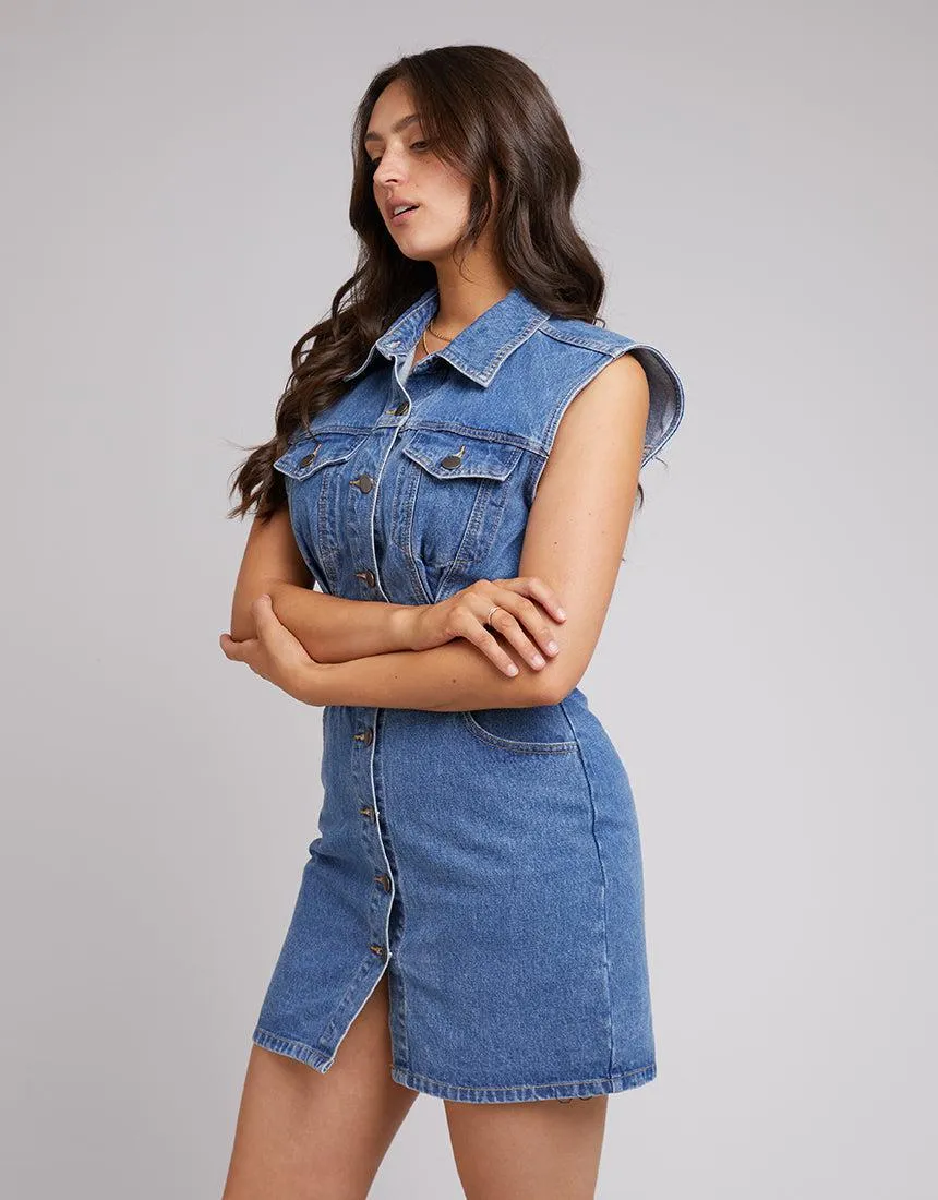 Kennedy Denim Mini Dress Heritage Blue sold by edge clothing product image thumbnail 4