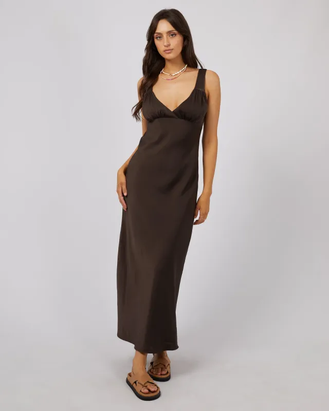 Aire Maxi Dress Brown sold by edge clothing