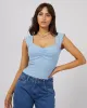 Bree Tee Blue sold by edge clothing