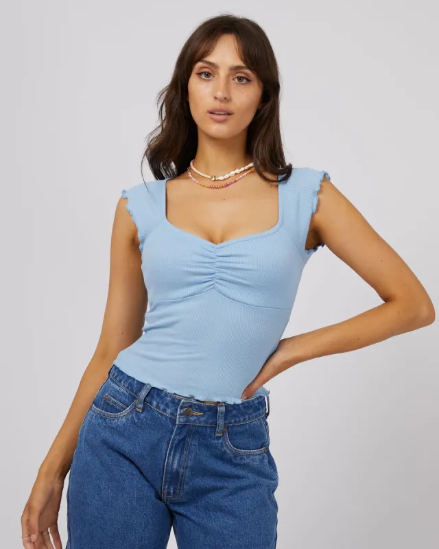 Bree Tee Blue sold by edge clothing