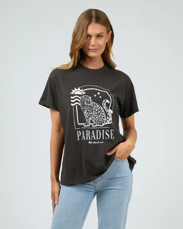 Paradise Found Standard Tee Washed Black sold by edge clothing