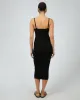 Henley Knit Midi Dress Black sold by edge clothing