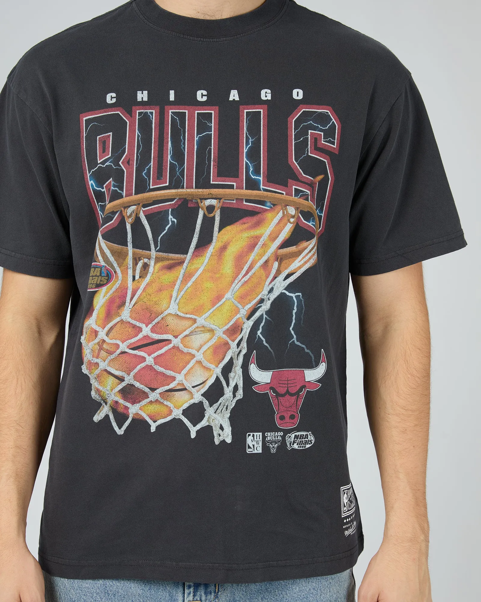 Chicago Bull Fire N Lightning Tee Black sold by edge clothing product image thumbnail 5