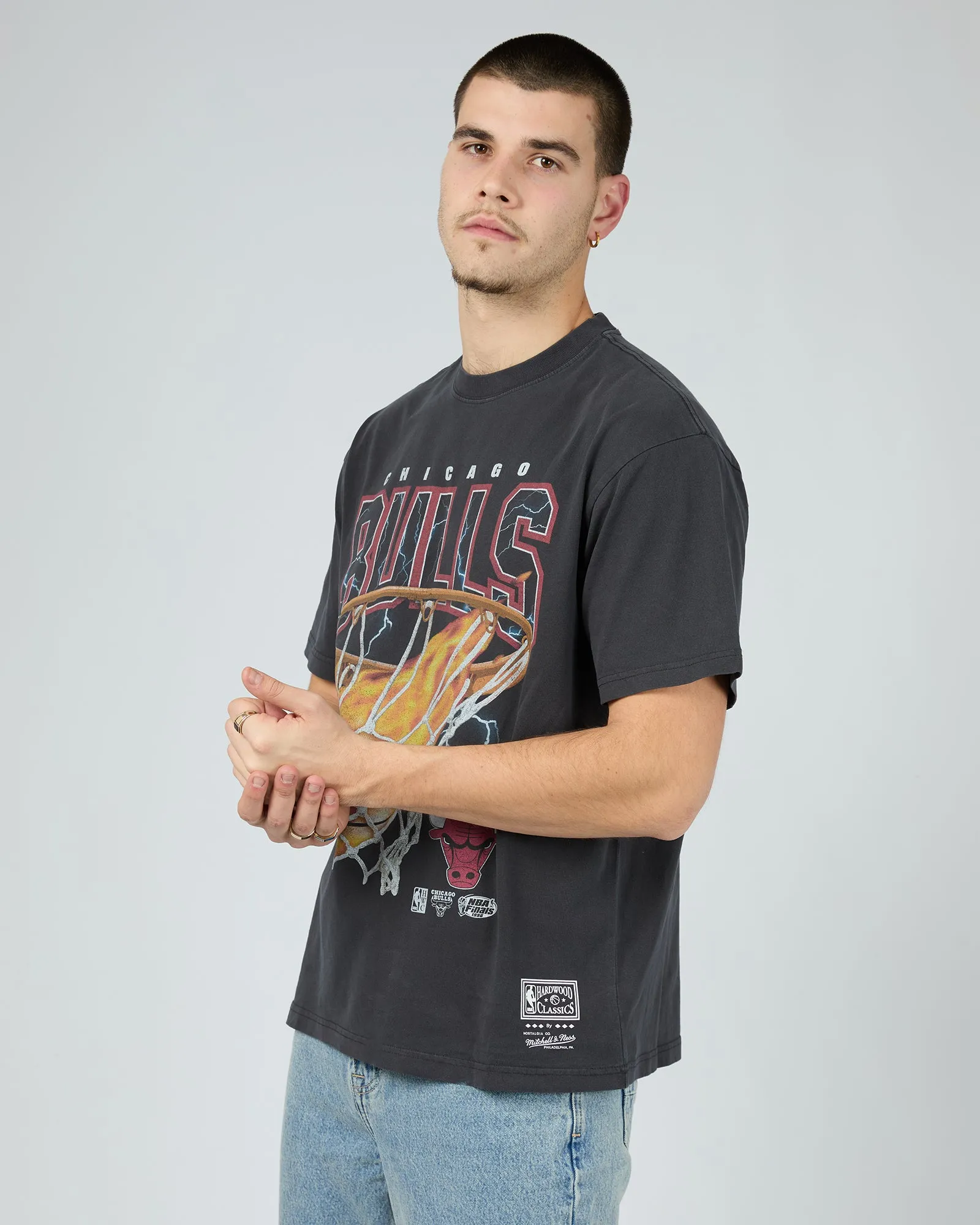 Chicago Bull Fire N Lightning Tee Black sold by edge clothing product image thumbnail 4