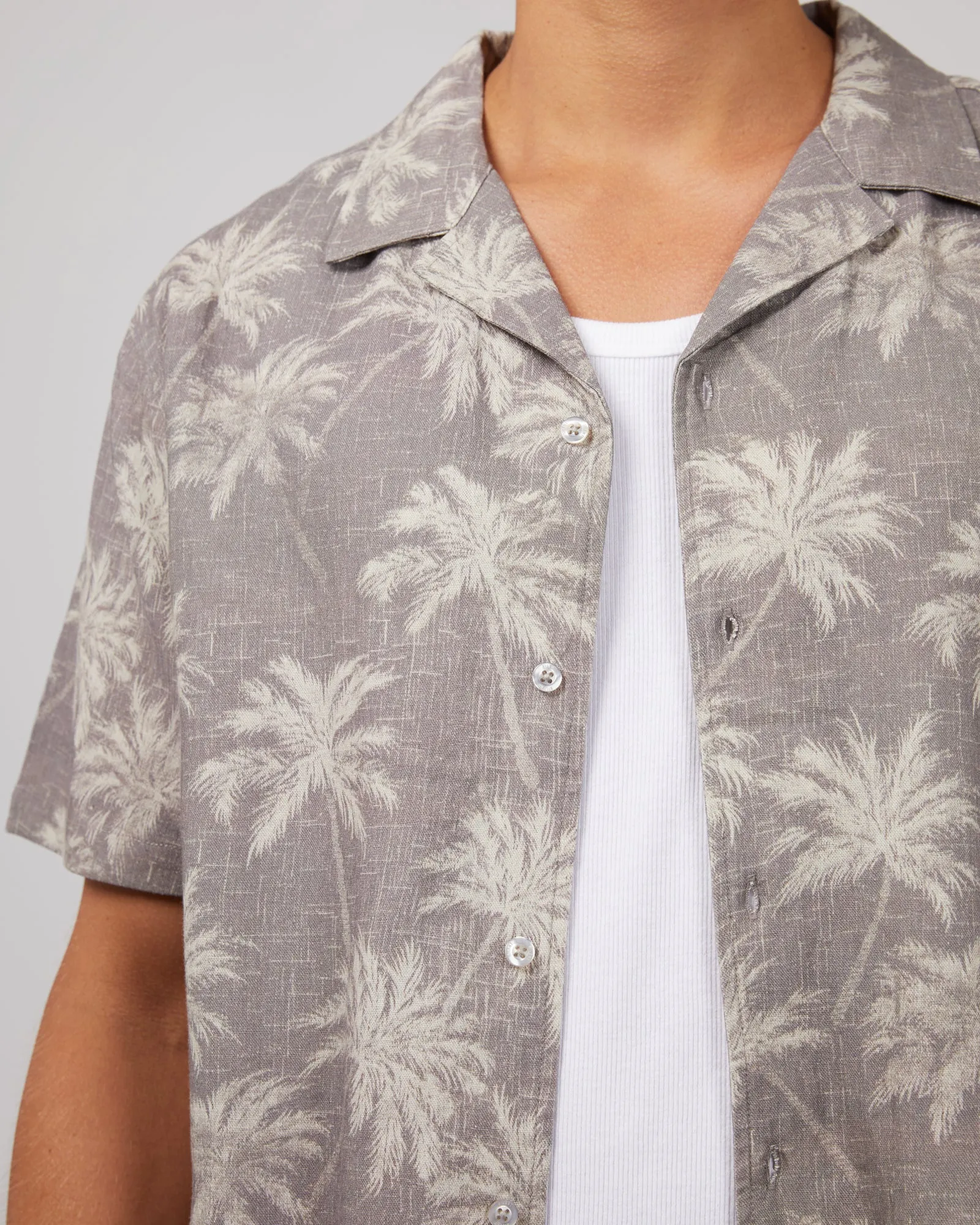 Spike Palm Shirt Grey sold by edge clothing product image thumbnail 5