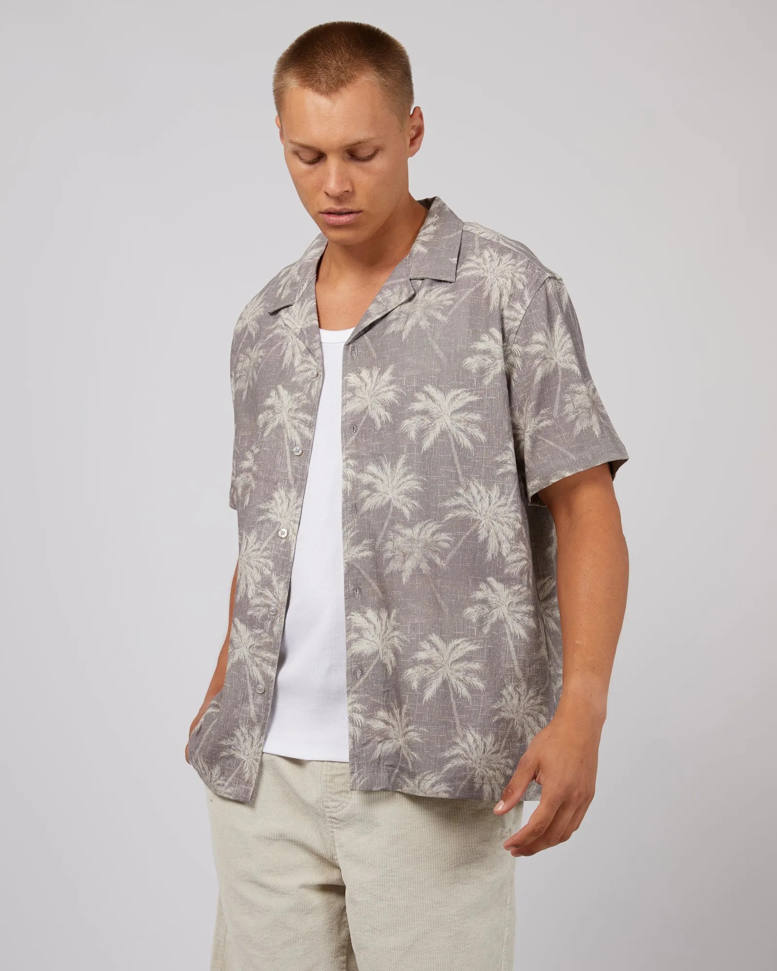 Spike Palm Shirt Grey sold by edge clothing product image thumbnail 4