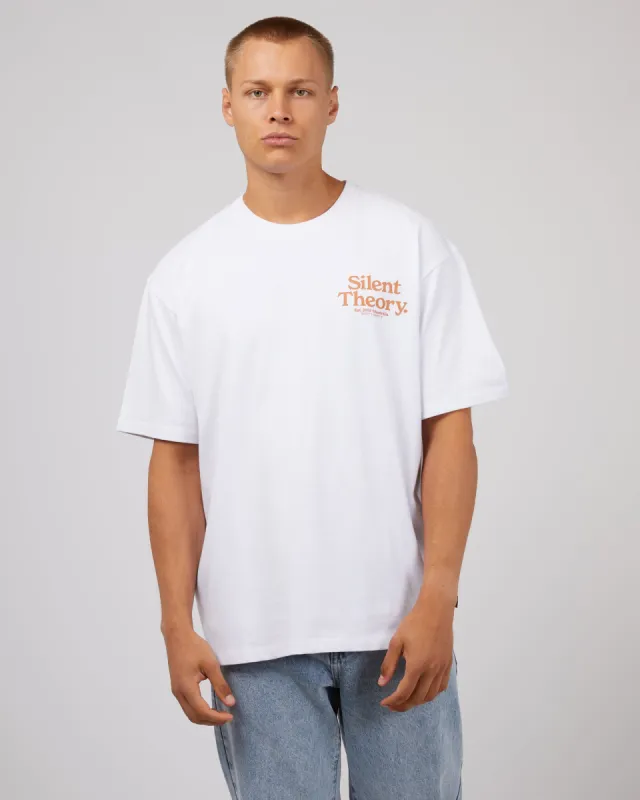 Paradise Palm Tee White sold by edge clothing